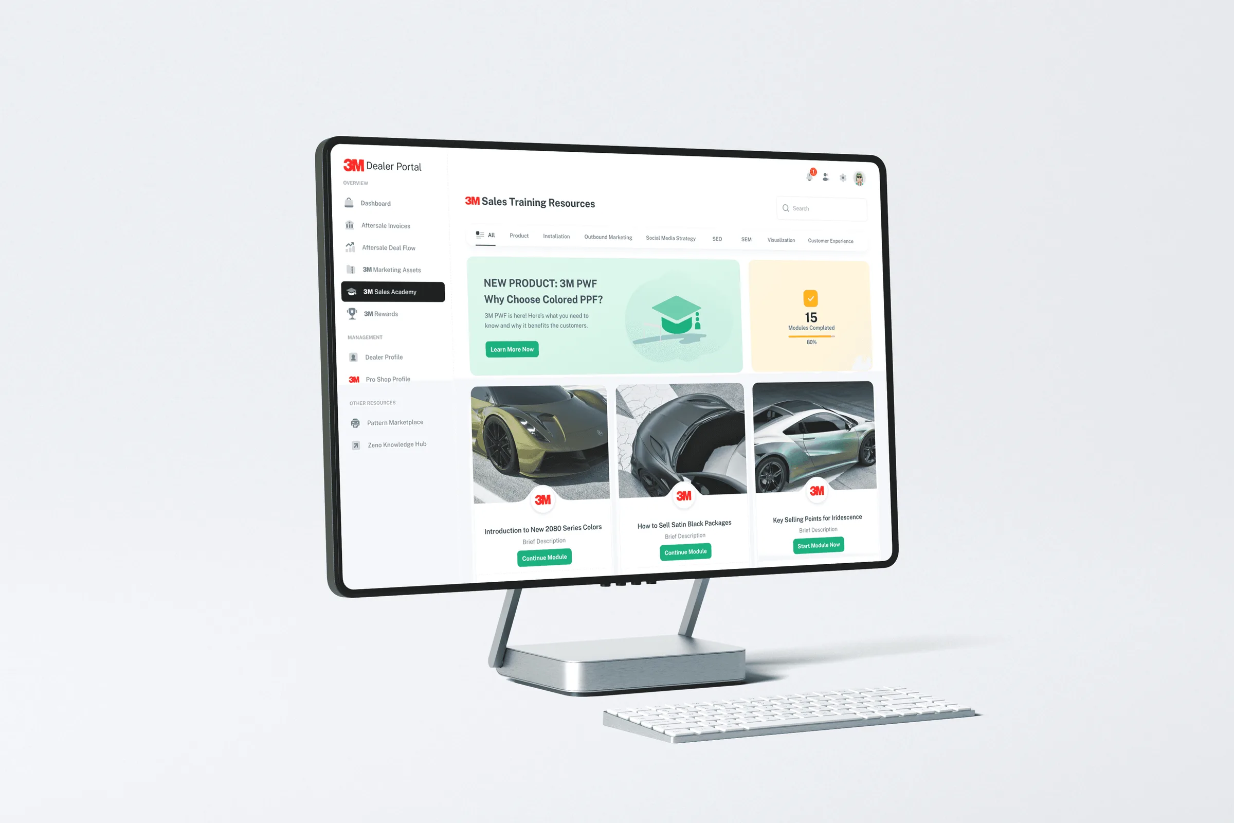 3M dealer portal sales training resources