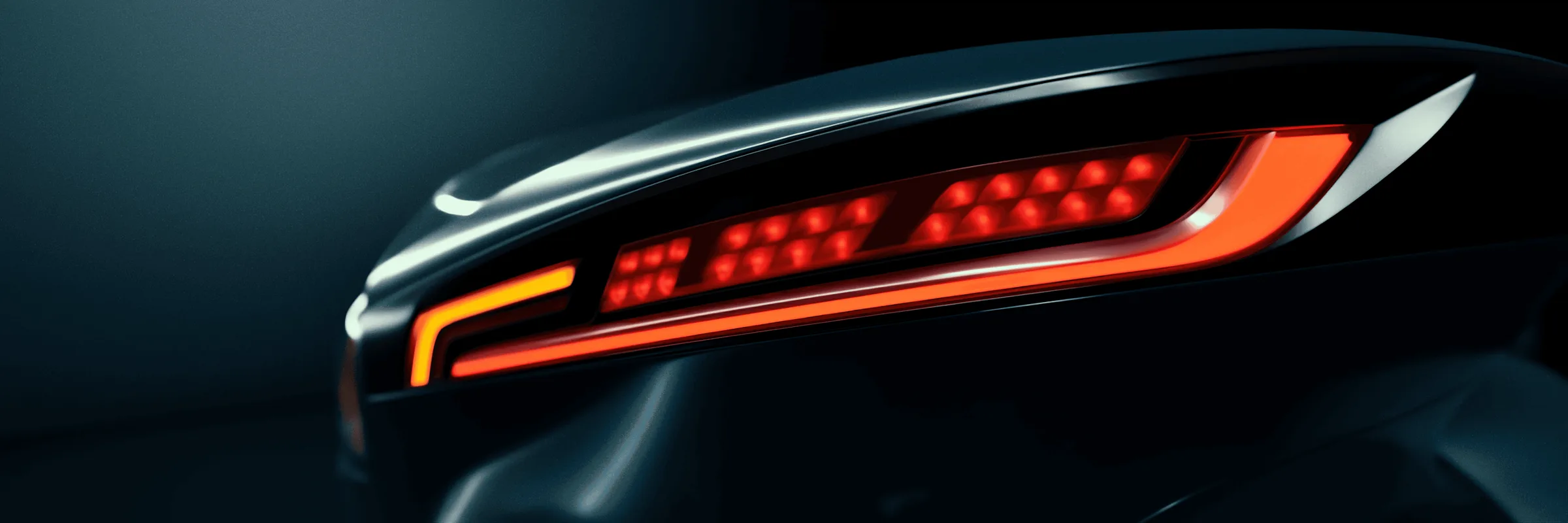 CGI close-up of vehicle rear lamp